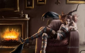 Fantasy Painting - witch girl